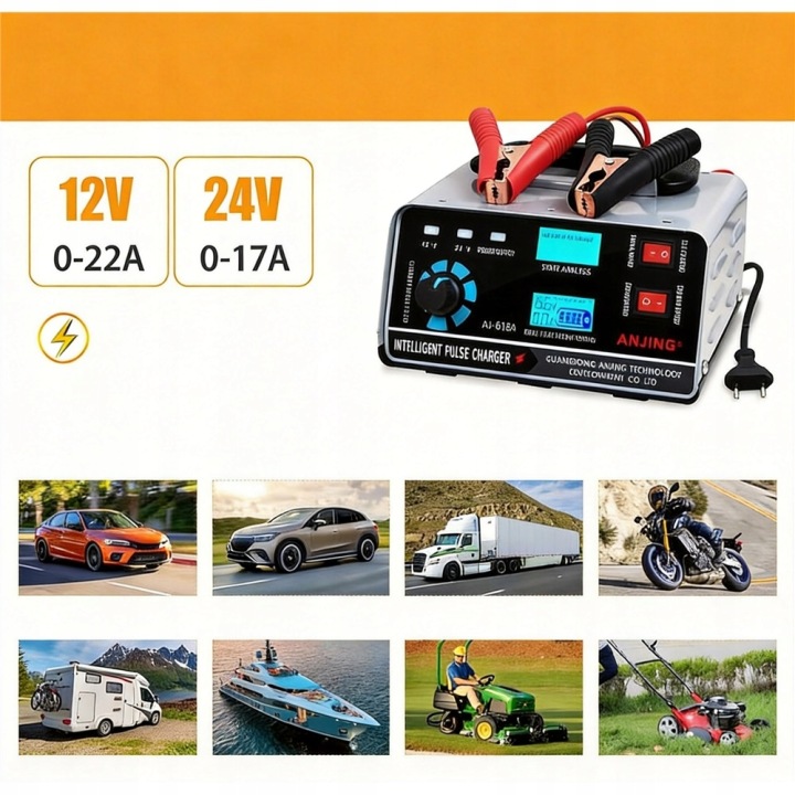 AUTOMATIQUE CHARGEUR VERS AKUMULATOROW AUTOMOBILES 12V 24V 400W