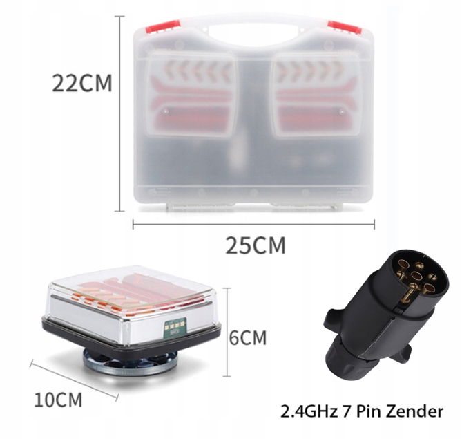 JUEGO FAROS BEZPRZEWODOWYCH REMOLQUE CON MAGNES 