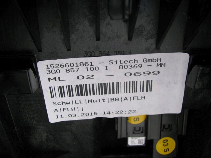 VW PASSAT B8 GTE TUNNEL CENTRAL ACCOUDOIR