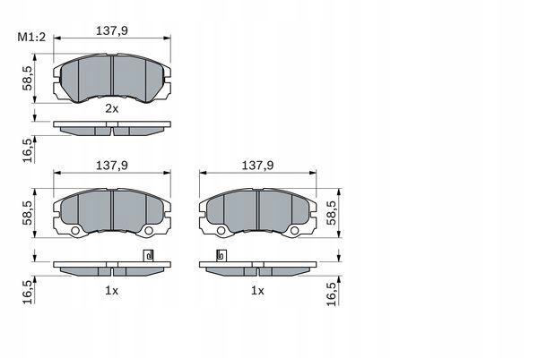 BOSCH 0 986 424 760 KLOCEK DE FREIN JEU