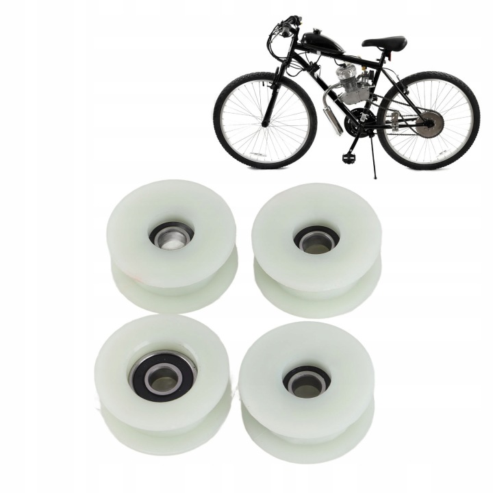 4 PIÈCES ROULEAUX TENDEUR CHAÎNES HAUTEUR WYTRZYMALOSC VERS VÉLOS AVEC MOTEUR 49CC 66CC 80CC