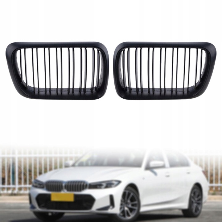2 CV AVANT CALANDRE RADIATEUR NERKOWEJ 51138195152/51138195151 EASY DOUBLE LINE MATTE NOIR