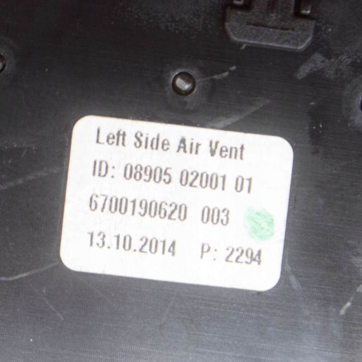 MASERATI GHIBLI 2015 BUSES GRILLES CONDUIT D'AIR TABLEAU DE BORD INSTRUMENTATION