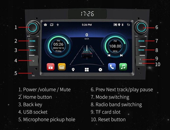 RADIO ANDROID 12 GPS OPEL VECTRA C ZAFIRA ASTRA H CON POLACO 