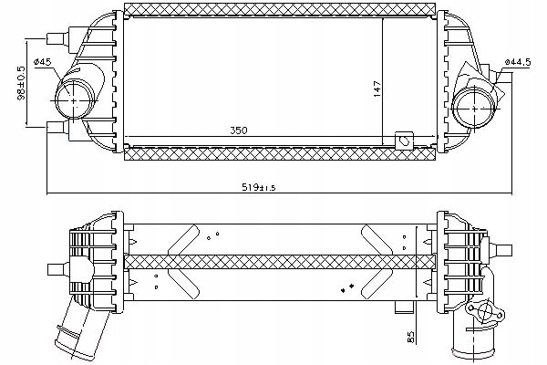 RADIATOR AIR DOAADOWUJACEGO NISSENS 96309 