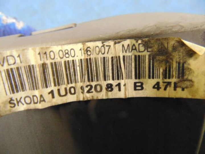 SKODA OCTAVIA I LIFT 1.8 20V COMPTEUR KILOMÉTRAGE 258TYS 1U0920811B