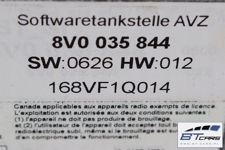 AUDI A3 KIT MMI PANNEAU MONITEUR LECTEUR DE CARTE 8V0035844 8V0919614C 8V0857273