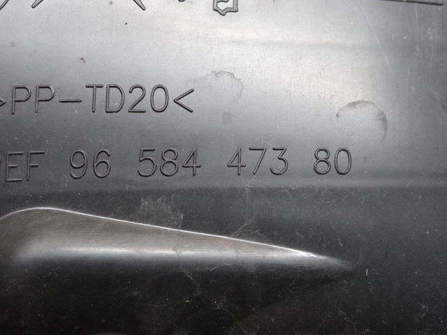 PEUGEOT 3008 I CHÂSSIS PROTECTION BOÎTE FUSIBLES 9658447380