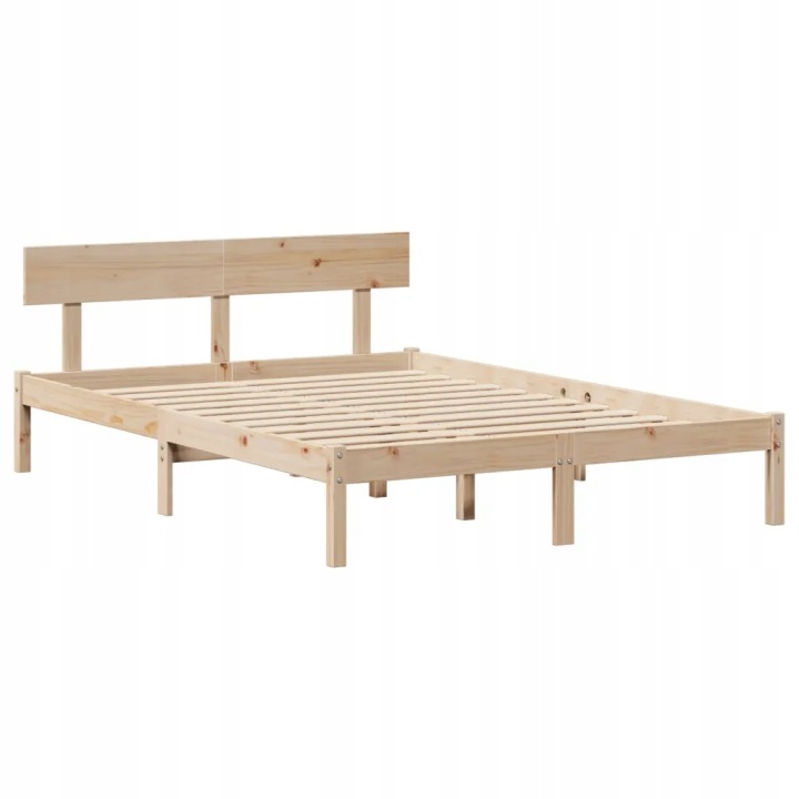 VIDAXL PALIER SANS MATERACA 140 X 190 CM MASYWNA SOSNA