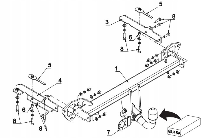 AUTOMATE CROCHET ATTELAGE SUBARU FORESTER3 III UNIVERSEL