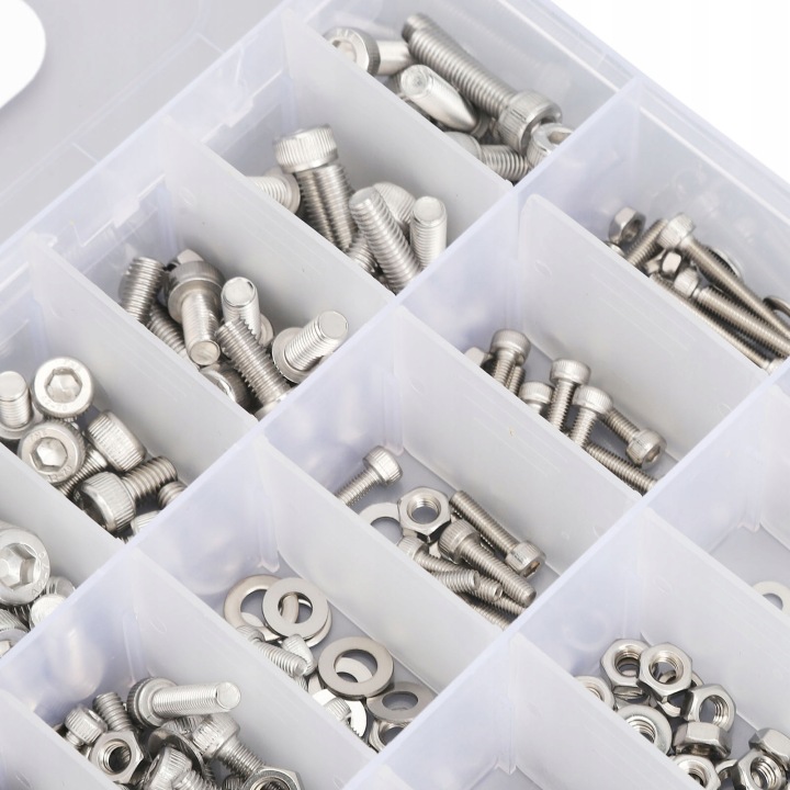 DIVERS ACIER 520PCS BOULONS VIS KIT M3 M4 M5 M6 ZAWIERA VIS
