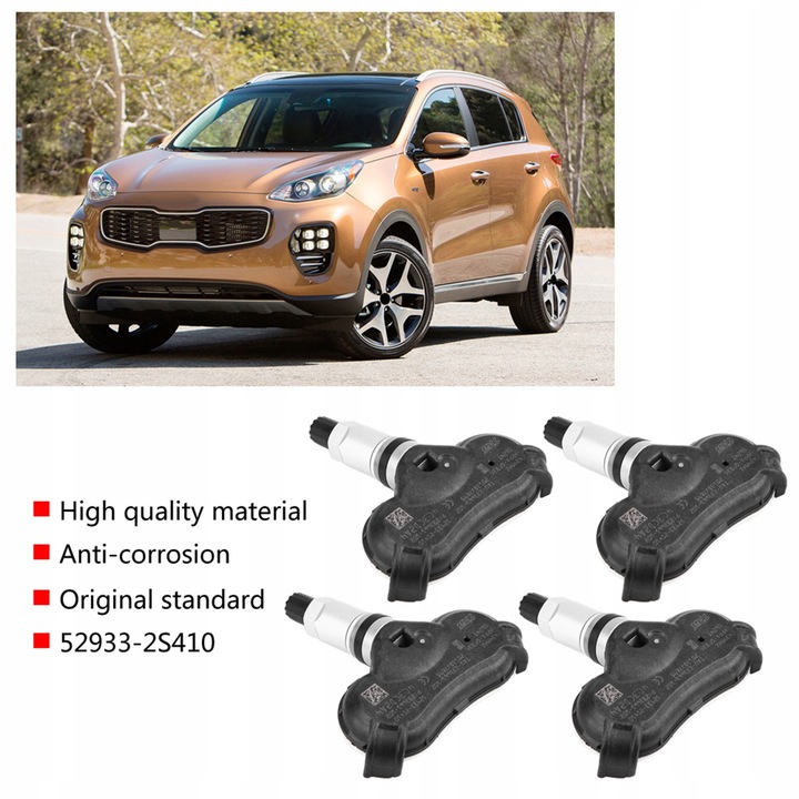 SENSOR TPMS KIA SPORTAGE HYUNDAI IX35 4 PIEZAS 