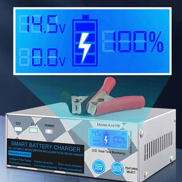 INTELLIGENTE CHARGEUR CHARGEUR 12V 24V 20A RÉPARATION AKUMULATOROW AGM GEL