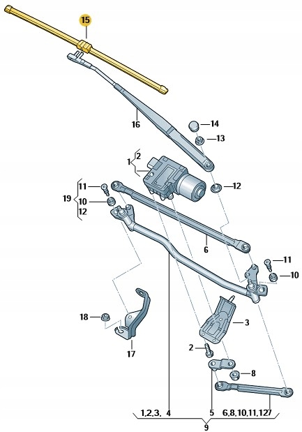 OE AUDI ESSUIE-GLACES AVANT AUDI A3 8P ORIGINAL 04-