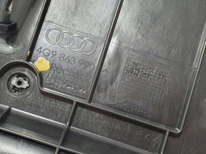AUDI A6 S6 C7 AVANT UNIVERSEL ÉTAGÈRE GARNITURE DE PORTE COUVERCLES DE COFFRE BOÎTE À GANTS DROIT 4G9863990