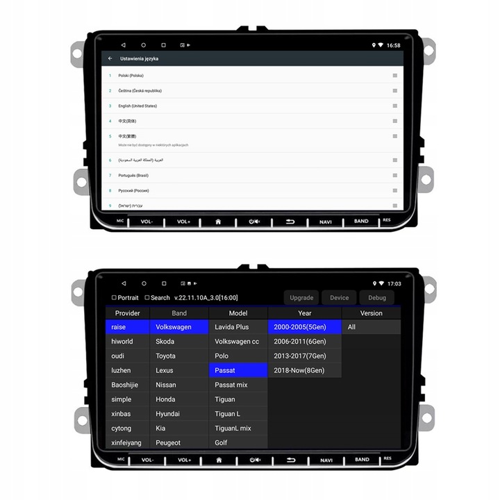 RADIO 2DIN ANDROID VW GOLF 5 V 6 VI PASSAT B6 B7 TIGUAN TOURAN CC 2GB/64GB 