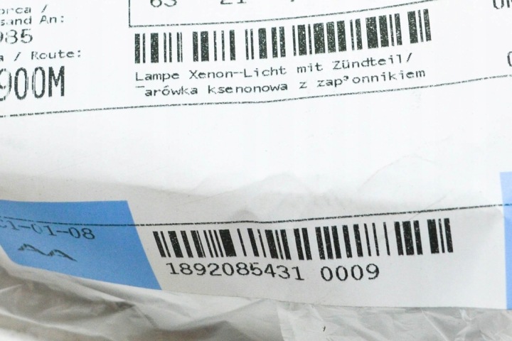 AMPOULE PHARES BMW E90 E60 F10 X1 X3 X5 X6 Z4 BI-KSENON 63217217509