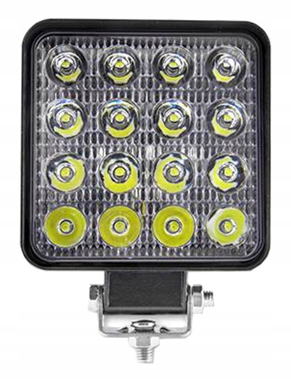 PHARE TRAVAILLÉ 16 LED 48W 83X83X20 MM ALUMINIUM