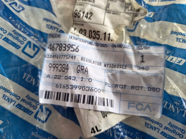 RÉGLAGE HAUTEURS COURROIE SÉCURITÉ 46783956 FIAT DOBLO 00-08