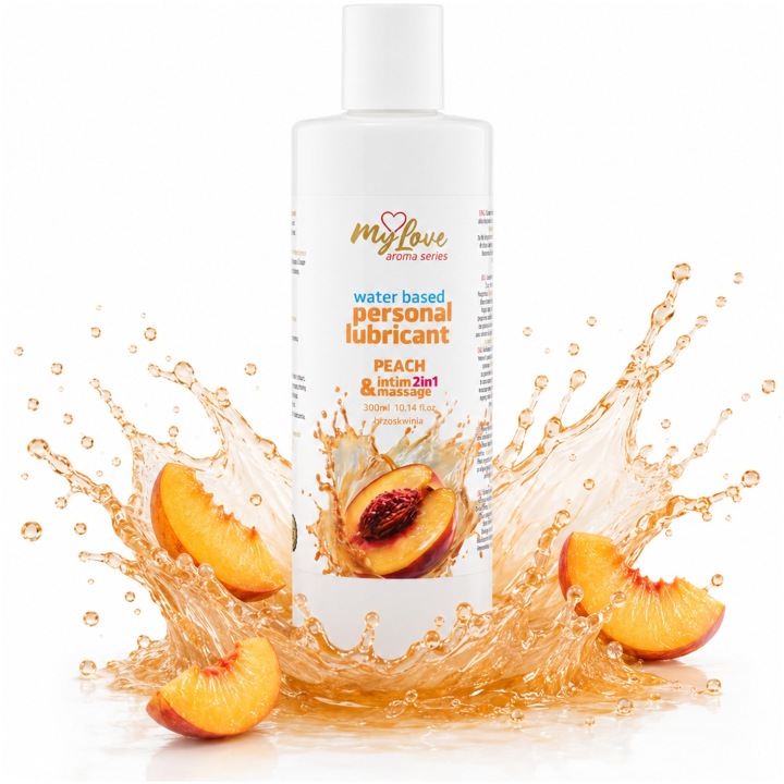 MYLOVE AROMA SERIES INTIM&MASSAGE 2IN1 PEACH 300ML