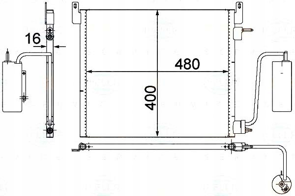 BEHR-HELLA CONDENSADOR DE ACONDICIONADOR OPEL VECTRA C 3, 