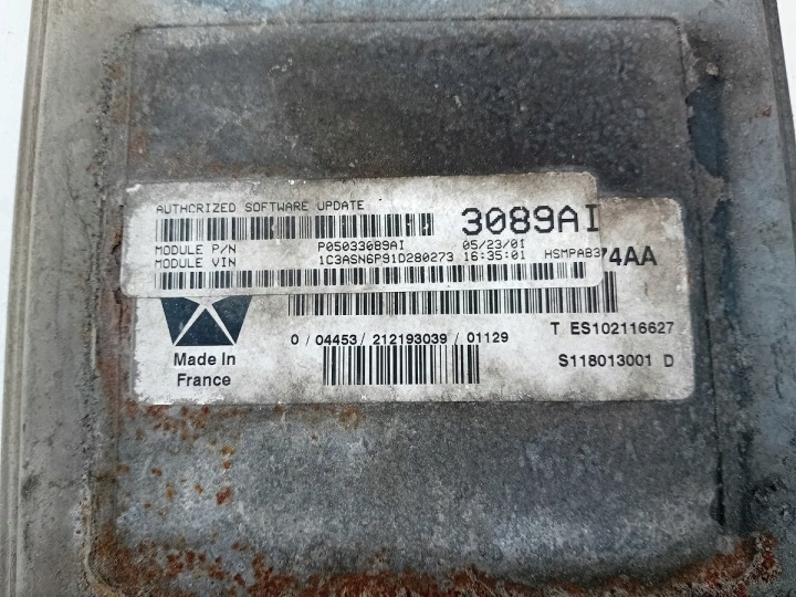 ORDINATEUR CONTRÔLEUR CHRYSLER NEON S118013001D 1.6 16V