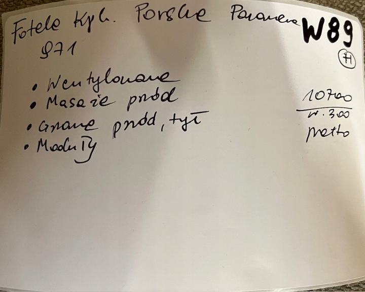 SIÈGES JEU CUIRS MODULES VENTILÉES MASSAGE PORSCHE PANAMERA 971 1