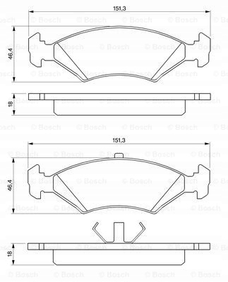 DISCOS ZAPATAS PARTE DELANTERA BOSCH FORD FIESTA 3 