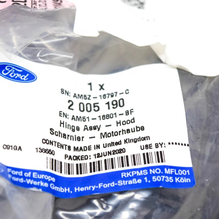 FORD TRANSIT CONNECT MK5 CHARNIÈRE CAPOTS AVANT GAUCHE AM51-16801-BF