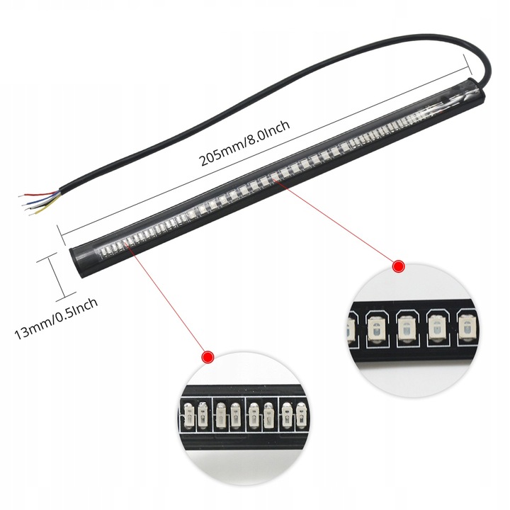 LUCES DIRECCIONALES PARA SKUTERA MOTOCYKLA QUDA DIODO LUMINOSO LED LUZ DE FRENADO 