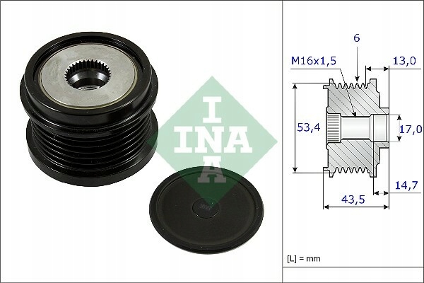 EMBRAGUE ALTERNADOR INA 535 0237 10 