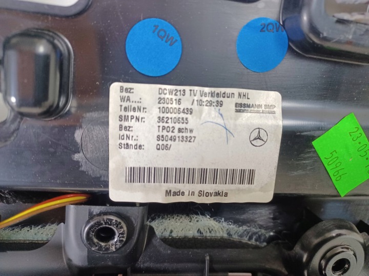 MERCEDES E W213 213 COLLECTEUR GARNITURE PORTES GAUCHE ARRIÈRE ARRIÈRE A2137602100