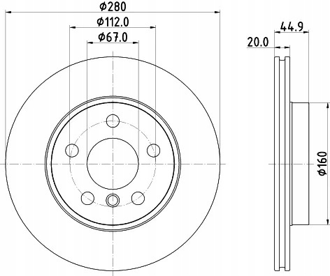 HELLA DISQUE DE FREIN 8DD 355 132-541 photo 1 - milautoparts-fr.ukrlive.com