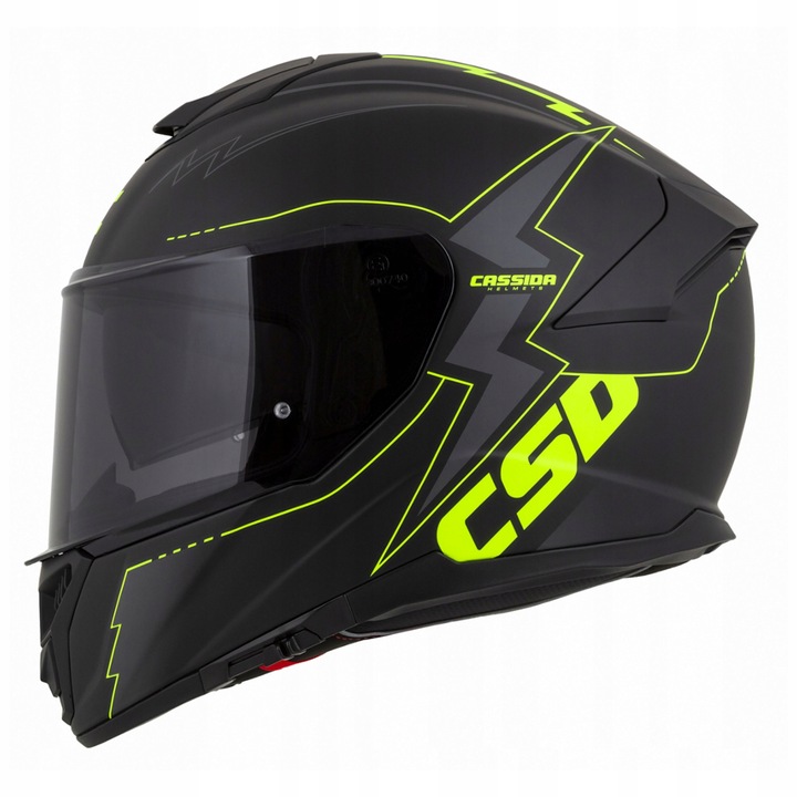 CASSIDA CASCO PARA MOTOCICLETA WLOKNO GT+CZARNA VENTANAS XS 