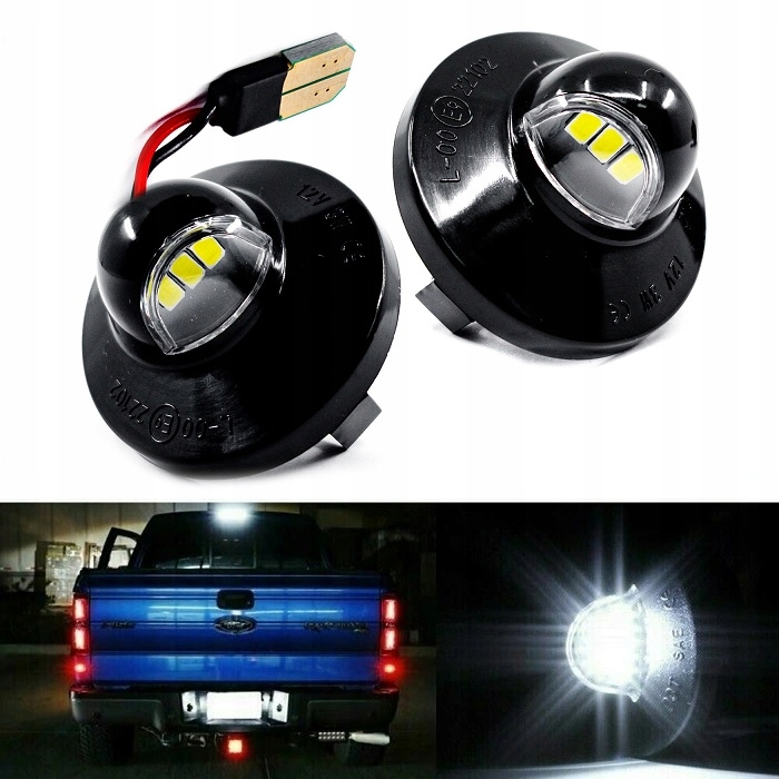 LED Car License Plate Lights White Auto Accessories For Ford 1990-2014 F150  F250 F350 Ranger Raptor Explorer Expedition