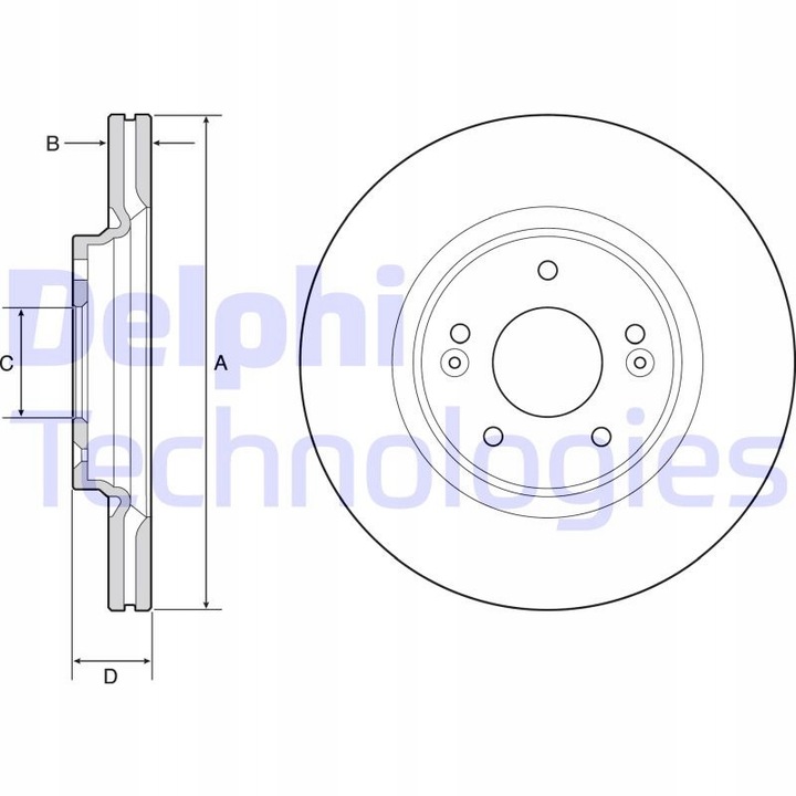 DISCO HAM.HYUNDAI I30 16- DELPHI BG4931C DISCO DE FRENADO 