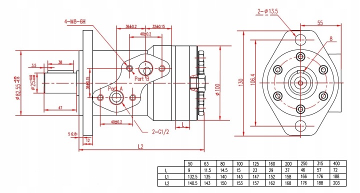 MOTEUR WOLNOOBROTOWY BM2 315CM3 BMR OMR SMR +NYPLE