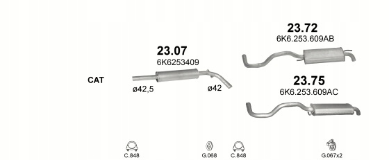 SILENCIEUX FINAL SEAT IBIZA 1.0 08 99-05 02 POLMO