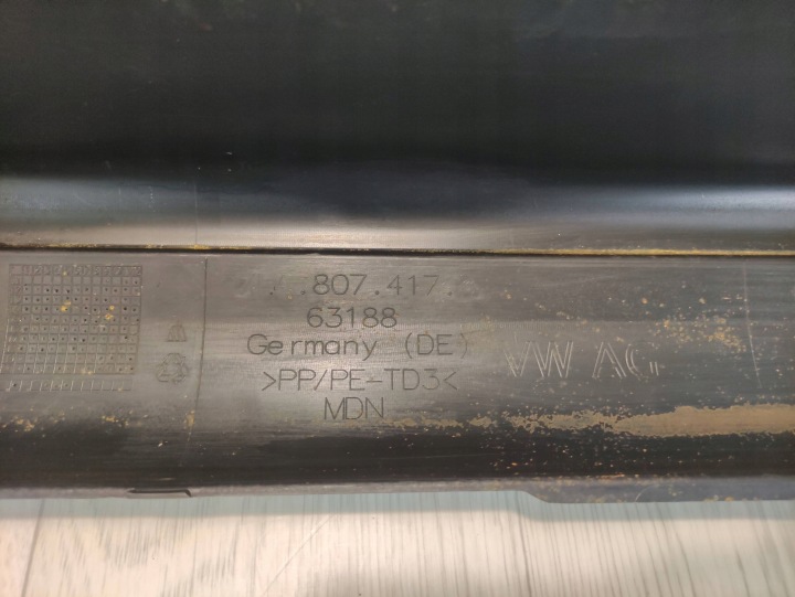 VW T6 TRANSPORTER 7LA DOUBLURE PARE-CHOCS ARRIÈRE STRUKTURA 7LA807417