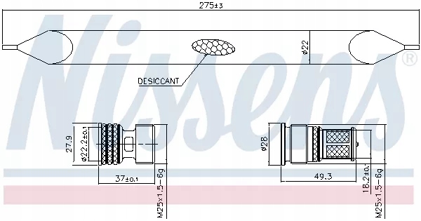 DÉSHYDRATEUR CLIMATISEUR NISSENS 95784 LEXUS CT ES GS 13- NISSENS