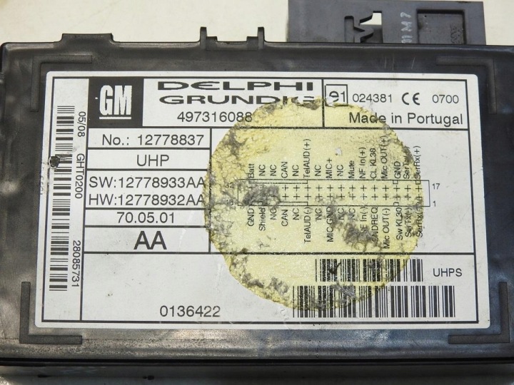 MODULE CONTRÔLEUR BLUETOOTH SAAB 9-3 II 12778837