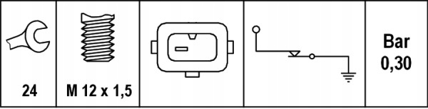 HELLA 6ZL 006 097-001 SENSOR DE PRESIÓN ACEITES 