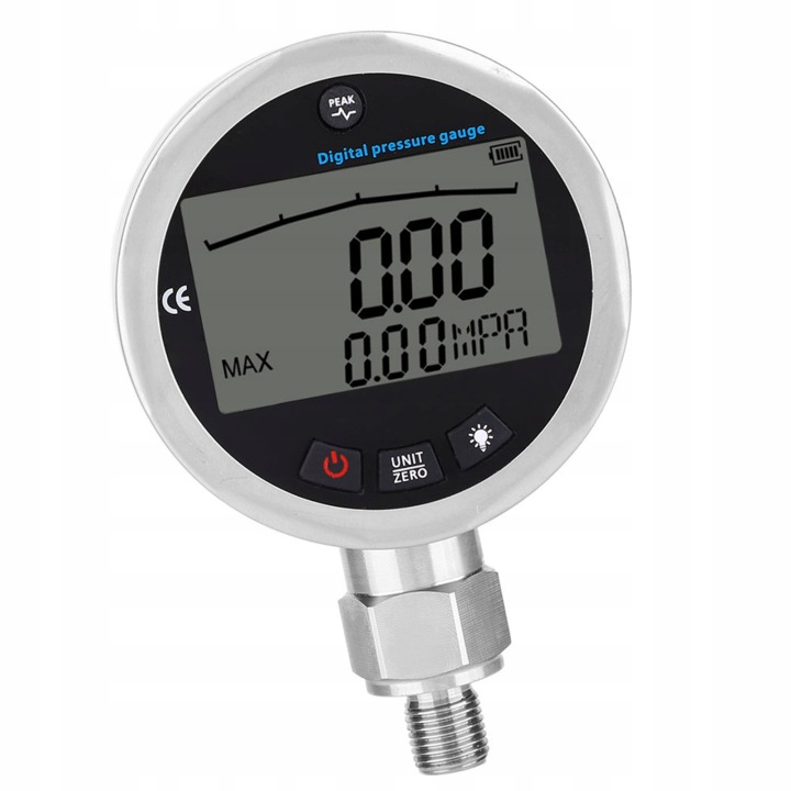 NUMÉRIQUE MANOMÈTRE 0-400BAR 0-40MPA 0-5800PSI ZASILANY AVEC BATTERIES MESURE CIS