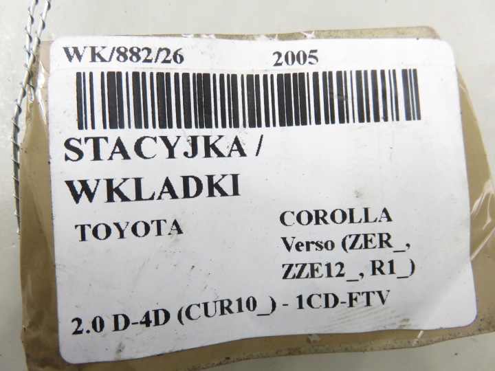CONTACTEUR D'ALLUMAGE INSERTS TOYOTA COROLLA VERSO 626399000 15A7101