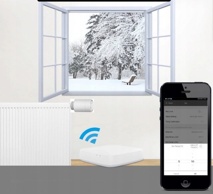 INTELLIGENTE CULASSE THERMOSTAT TUYA ZIGBEE WIFI