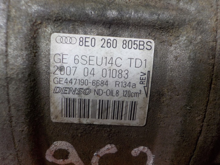AUDI A4 B7 A6 C6 2.0 TDI 08R 140KM BRE COMPRESSEUR DE CLIMATISATION 8E0260805BS
