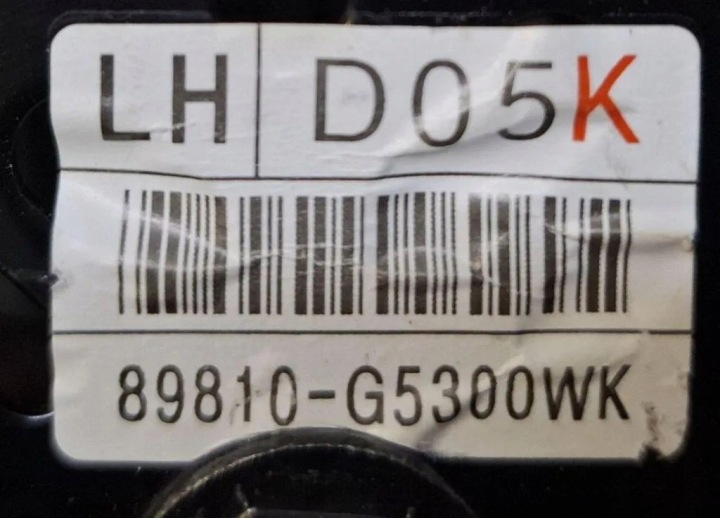 CEINTURE DE SÉCURITÉ ARRIÈRE GAUCHE KIA NIRO 89810G5300 1.6L 2017