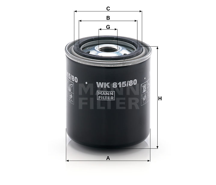 FILTRO COMBUSTIBLES MANN WK815/80 