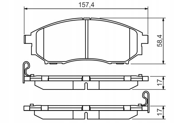 ZAPATAS DE FRENAPARA BOSCH PARA INFINITI G 25 37 