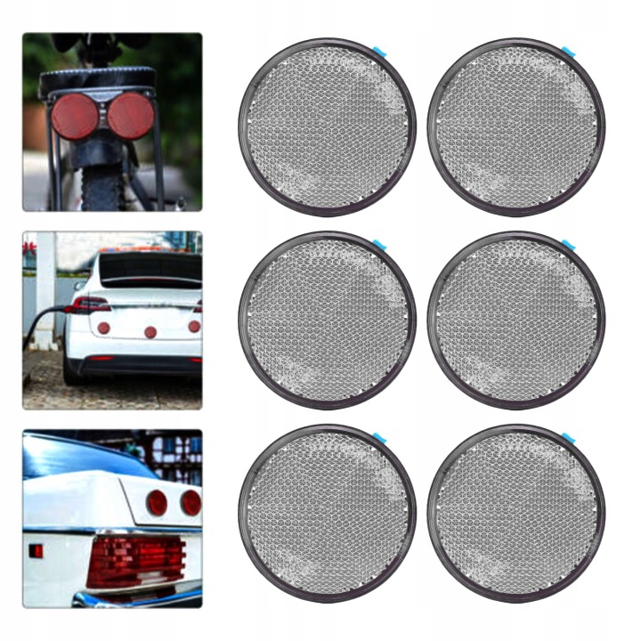 6PC ROND PHARES SAMOPRZYLEPNE 2.24 POUCES PROJECTEUR 8W